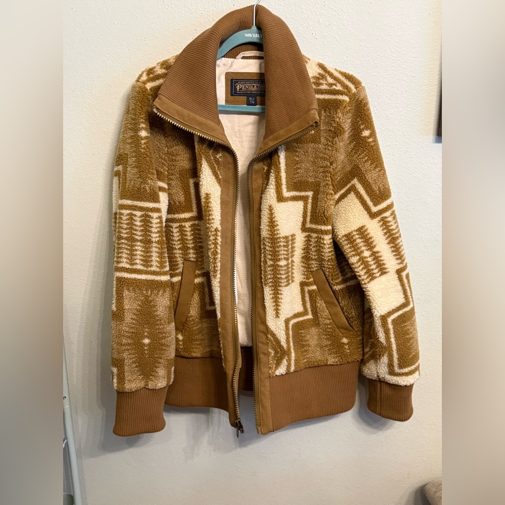 Womens Pendleton Foxglove Fleece Bomber Jacket XL